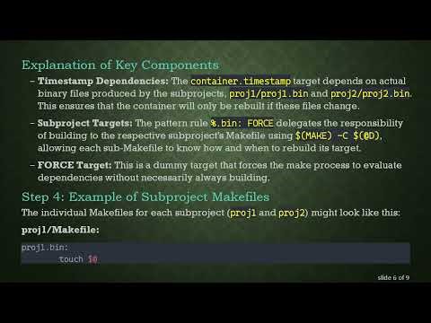 Efficiently Rebuild Containers Using Makefiles for Dependency Tracking