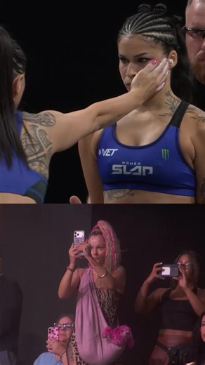 SHE ATE THAT 😤@HollyHoodHaleyJ and Stormi were supporting @GemaProWrestler at Power Slap 20!