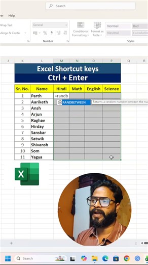 🔥 Generate Random Numbers in Excel! 🤯 | RANDBETWEEN Formula #Shorts