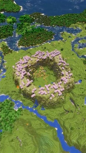 Minecraft Cherry Grove Circle Seed With A Village!
