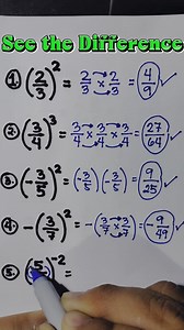 96K views · 4.1K reactions | Basic Math Review: Fractions with Positive and Negative Exponent || See the Difference #mathematicstutorial #sharingiscaring #SimpleMathematics | Mathematics Tutorial | Facebook