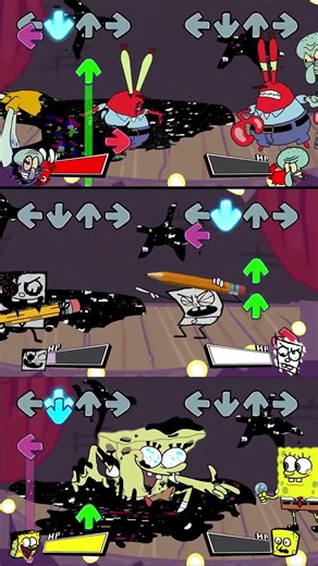 Friday Night Funkin' Normal vs Glitch Spongebob, Krabs - FNF Bikini Bottom Mods