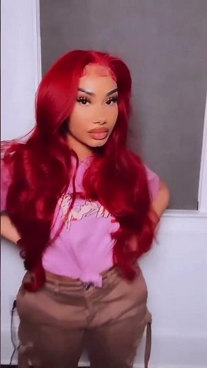 Red Wig Transformation | Bold & Fiery Look ❤️🔥