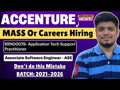 🔥Accenture MASS Or Careers Hiring | Don't do this Mistake | 2021-2026 | Ascentt Hiring Started
