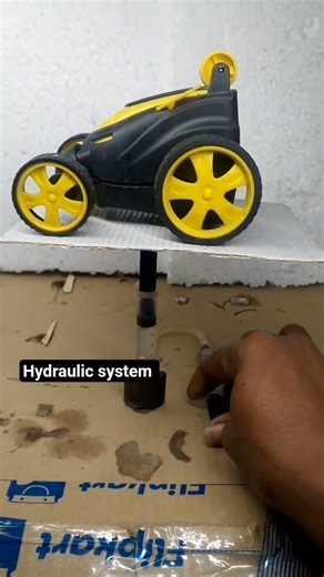 Hydraulic system #auto #hydraulic #shortsfeed #shorts #project #ytshorts #tech #dcmotor #diytrailer