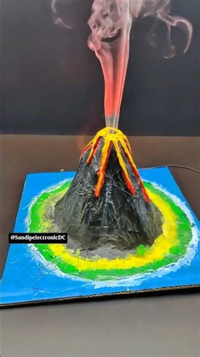 Volcano working model Best and easy science 🔥