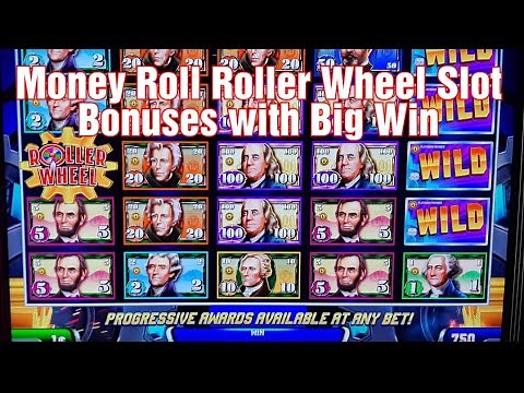 New Slot Machine Play, Money Roll Roller Wheel, Bonuses and a Big Win