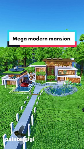 Mega Modern Mansion in Minecraft: Building Tutorial & Ideas