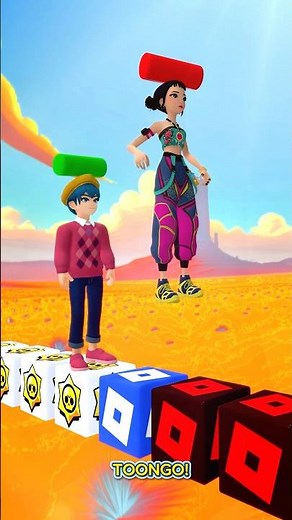 Saja Boy & Zoey Battle - Roblox vs Brawl Stars #toongo #animation #roblox