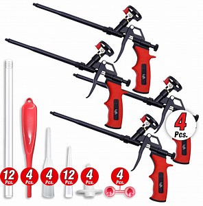 Luft Professional Expanding Foam Spray Gun (4 Insulation Guns 36 Extenders) 4 pack