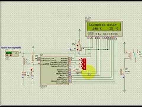 Sensor temperatura simulado en proteus