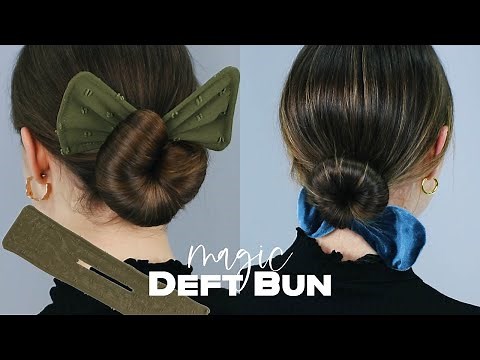 🔥 Two Easy Hairstyles: Hair Bun Tutorial with Bun Maker/Deft Bun 😍