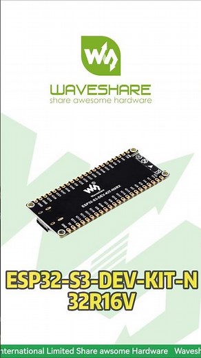 ESP32-S3-DEV-KIT-N32R16V,Options: 8/16/32MB Flash,Integrated Wi-Fi & BLE 5#waveshare #esp32 #esp32s3