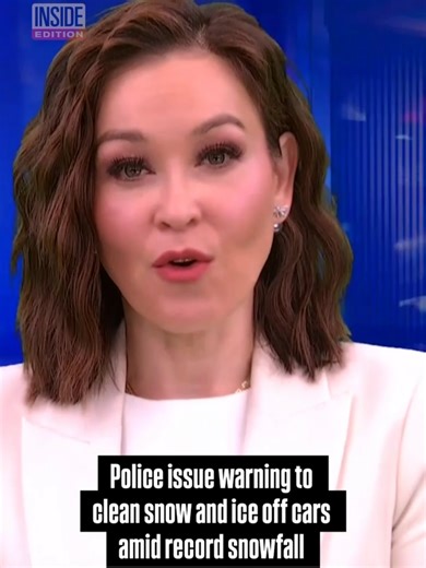 Many people are still digging out from the record snowfall that hit parts of the U.S. earlier this week. In the aftermath of the winter storm, giant piles of snow remain both on the ground and on top of cars. Now, police are sending out a serious warning: clean the snow off your car, or, in certain states, you'll be fined. It's not just cosmetic; flying ice is a safety hazard, and can even shatter a car windshield. Inside Edition's Steven Fabian has more. #Snow #Blizzard #Weather #Winter