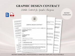Graphic Designer Contract Template | Editable Word Document - Etsy UK