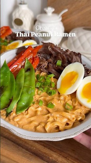 Creamy Thai ￼Peanut Ramen (Easy Dinner)