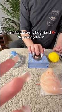ASMR sensory challenge with my boyfriend #asmr #couple #challenge