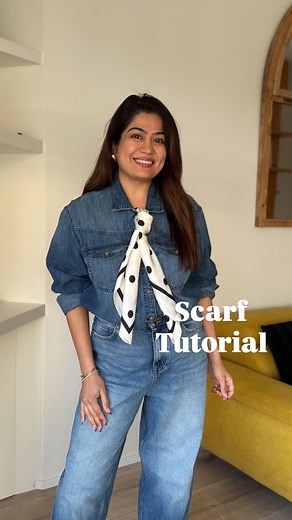 SAVE & TRY THIS 🧣 Instantly elevate your double denim or any shirt outfit with this scarf hack ! . . . Wearing : Scarf @oestlondon . . . #scarftutorial #howtotiescarf #stylecoaching #scarfhacks . . . . . #stylisttips stylist tricks , how to elevate outfit , double denim outfit, elevated outfits, mum style, easy mum outfit, over 40 s styling, easy and chic outfit , scarf styling ideas, fashion influencer, mum influencer, Prague fashion stylist | Styling Neurons