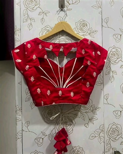 Latest and trending back neck blouse design