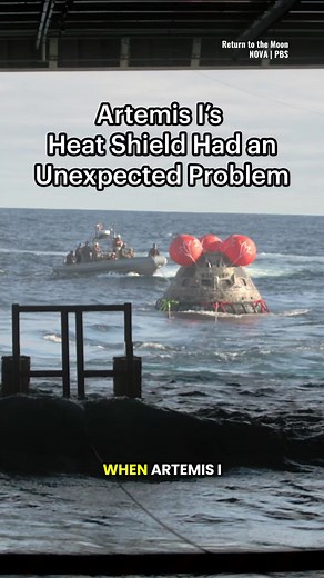 Designed to protect the capsule from extreme temperatures, Artemis I’s heat shield didn’t behave entirely as expected, raising concerns about how it might perform on future crewed missions. #artemis #columbia #spaceshuttle #spacemission #reentry