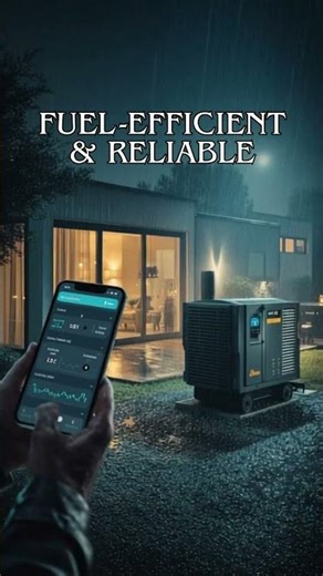 A standby generator automatically activates when grid power fails.