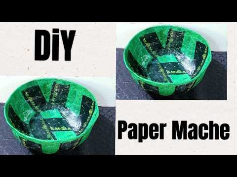 How to make a Paper Mache /Diy paper mache bowl #papermache #papercraft #bestoutofwaste