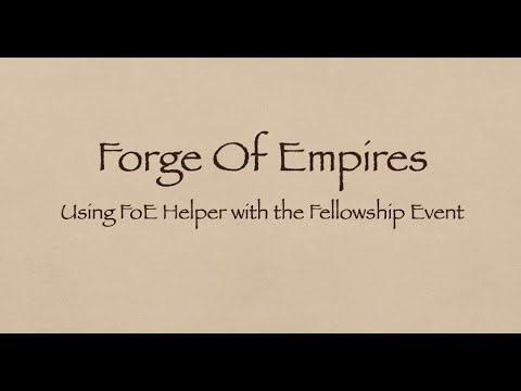 FoE Using FoE Helper, Fellowship Event 2025