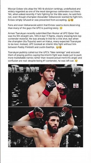 Proof The UFC Prioritizes Marketability Over Merit, Injustice to Arman & Movsar 🤬