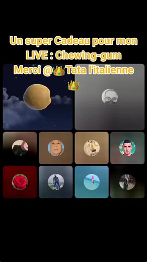👑Tata l'italienne 👑, merci pour ce merveilleux Cadeau envoyé dans mon LIVE ! Je vais garder ce moment en mémoire pour toujours. @👑Tata l'italienne 👑 #tiktoklive #livehighlights #livegift #bubblegum #chewinggum