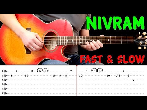 NIVRAM - Guitar lesson with tabs (fast & slow) NO BASS SOLO - The Shadows