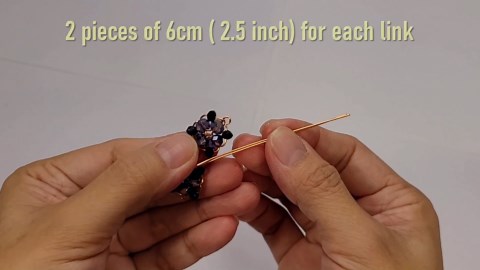 Crystal chain bracelet, earring making | tutorial bead and wire jewelry | DIY 1016