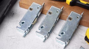 MorningRo 4 Pcs Mortise Lock Patio Door Lock Sliding Glass Door Locks for Patio Stainless Steel Sliding Door Lock with 45 Degree Keyway 3-11/16 Inch Replacement Sliding Glass Locks Door Security Lock