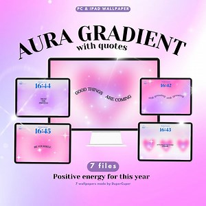 Gradient Wallpaper With Positive Quotes for iPad & Computer - Etsy