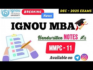 MMPC - 11 IGNOU MBA Handwritten Notes | Easy & Simple Language | Full Syllabus Explained | Gyan Gate