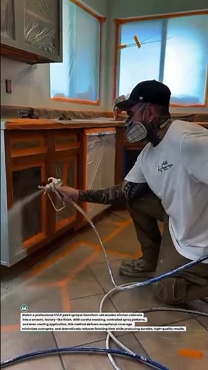 Flawless Cabinet Refinishing with an HVLP Paint Sprayer #CabinetPainting #HVLP #Woodworking