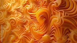A symphony of shapes and sizes the pasta twirls interlock and overlap to form a beautiful and dynamic mosaic of textures and patterns. Stock Video