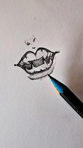 The ONLY way to draw a Yandere Smile 🔪🤫 #foryou #drawing #art #shorts #howtodraw #easydrawing #fypシ