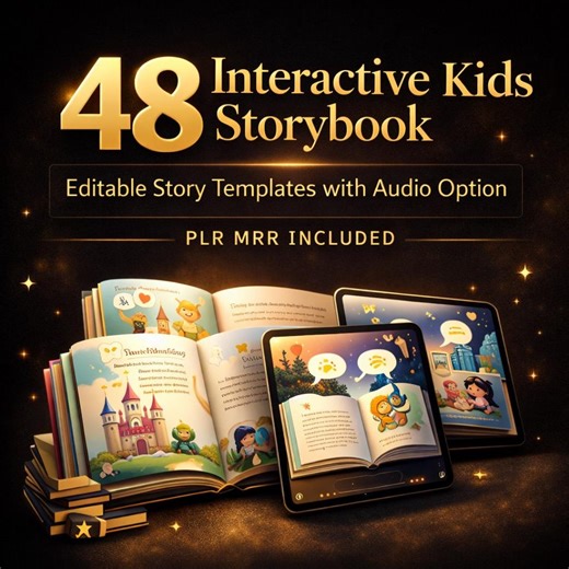 Interactive Kids Storybook Canva Templates With Audio – 48 Editable Story Templates for Children PLR MRR Printable Digital Story Book Bundle - Etsy