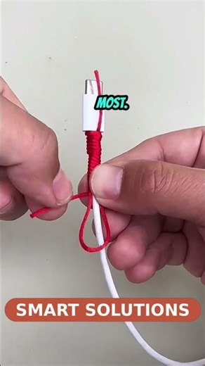 charging cable protector knot 🔥#shorts Save your cables smartly