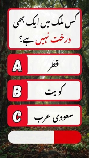Geography Quiz in Urdu | Which Country Has No Trees? #shorts