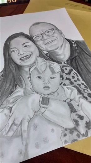 Hand Drawn Family Portrait | Start to Finish