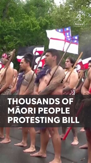 Around 10,000 protestors have joined a nine-day march towards New Zealand’s capital, contesting a bill which could impact the rights of indigenous Māori people. #Māori #Haka #NewZealand #Wellington #TreatiesPrinciplesBill #TreatyofWaitangi #Hikoi #Colonisation #BritishEmpire #C4News #Channel4News | Channel 4 News