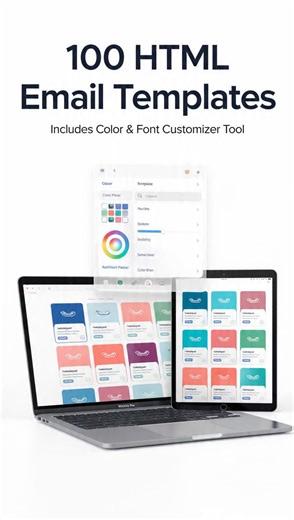100 Professional HTML Email Templates | Color and Font Customizer - Etsy Australia