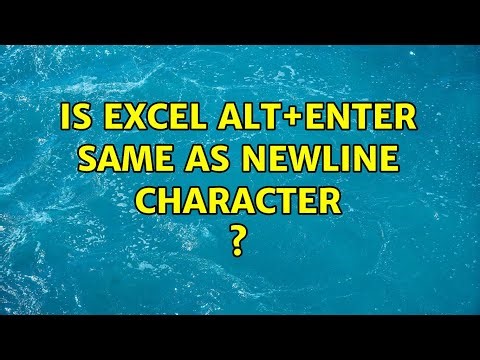 Is Excel Alt+Enter same as Newline character \\n s (2 Solutions!!)