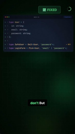 TypeScript's Pick & Omit replace 90% of your interfaces 🔥