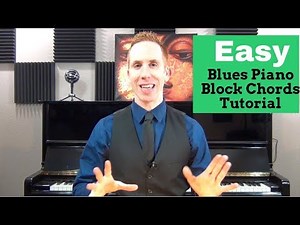 Easy Blues Piano Block Chords Tutorial