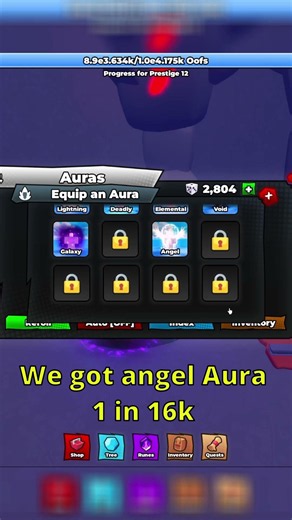 I got the angel aura in noob incremental #noobtopro #roblox #incremental #games #noob