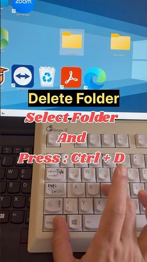 How to delete folders in laptop or computer|| #computer #ytshorts #shortcut keys #foryou