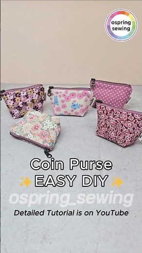 [DIY] Cute Coin Purse 👛 Sewing Tips