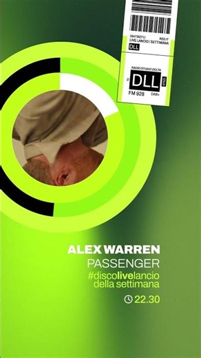 Disco Live Lancio della settimana: ALEX WARREN con "PASSENGER" #radio #romagna #music